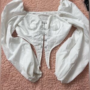 Puffy sleeve corset top size XS